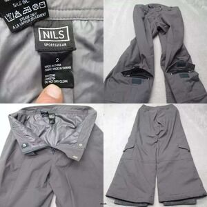 NILS Snow Pants Women 2 Gray Relaxed Fit Insulated Snowboard Ski Thermore 28x28